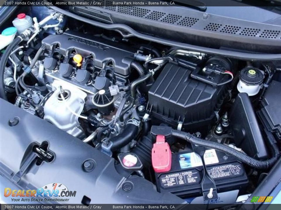 2007 Honda Civic LX Coupe Atomic Blue Metallic / Gray Photo #29