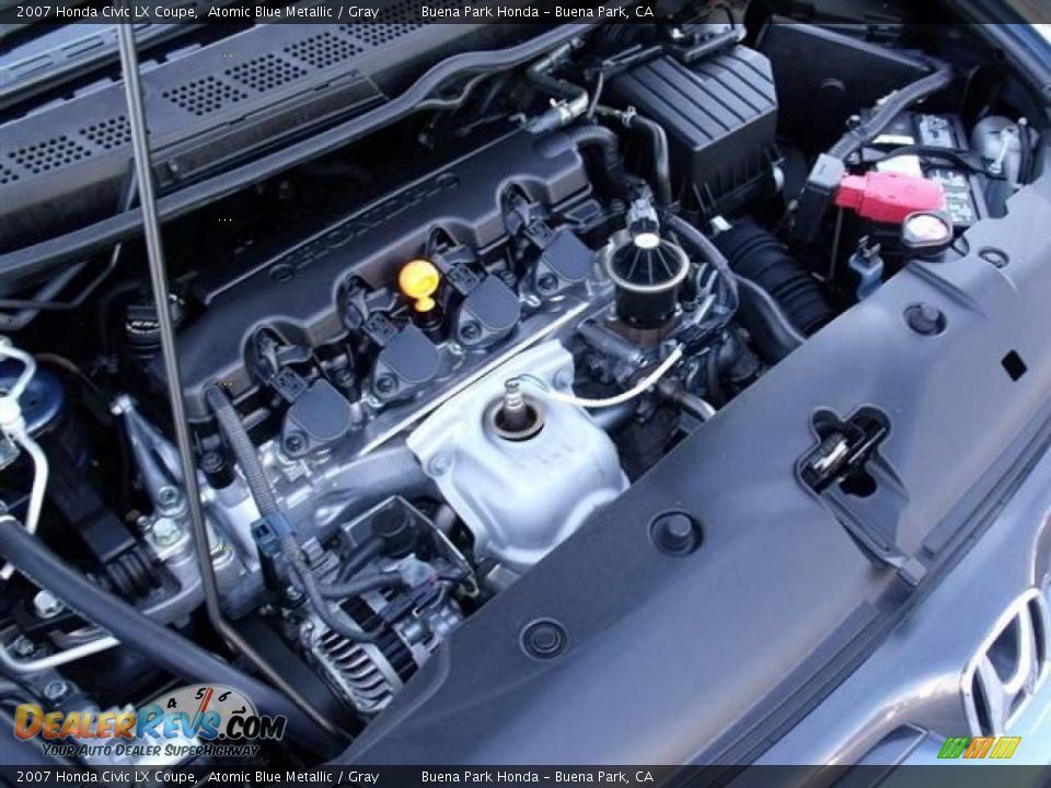 2007 Honda Civic LX Coupe Atomic Blue Metallic / Gray Photo #30
