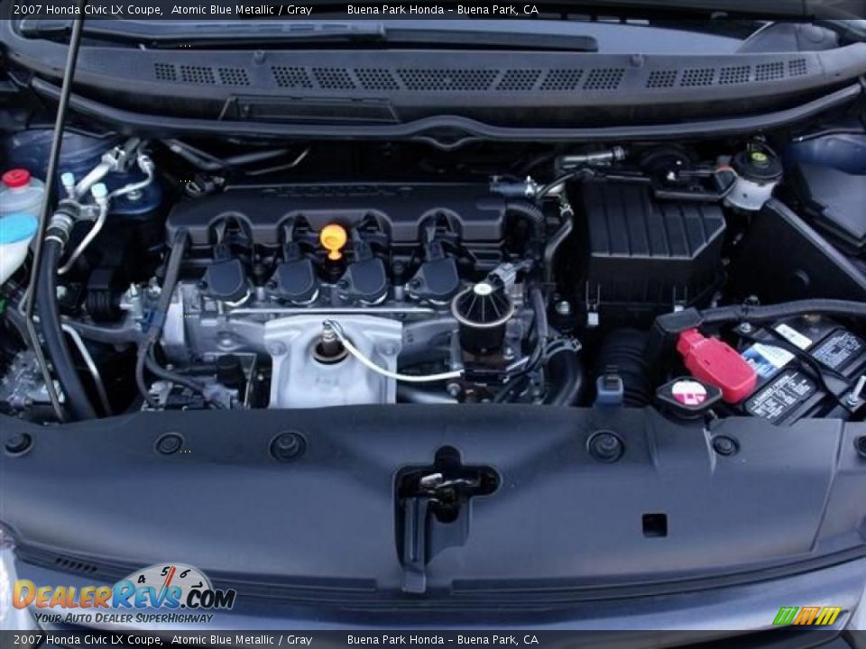 2007 Honda Civic LX Coupe Atomic Blue Metallic / Gray Photo #31