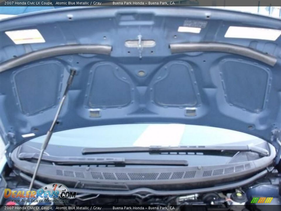 2007 Honda Civic LX Coupe Atomic Blue Metallic / Gray Photo #32