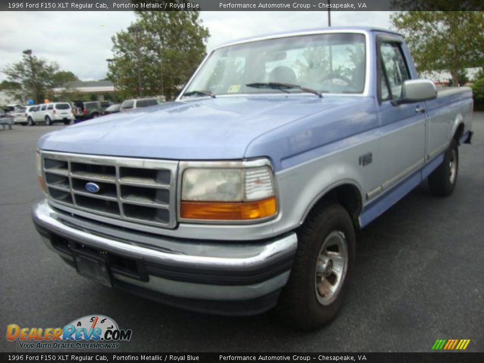 1996 Ford F150 XLT Regular Cab Portofino Metallic / Royal Blue Photo #1