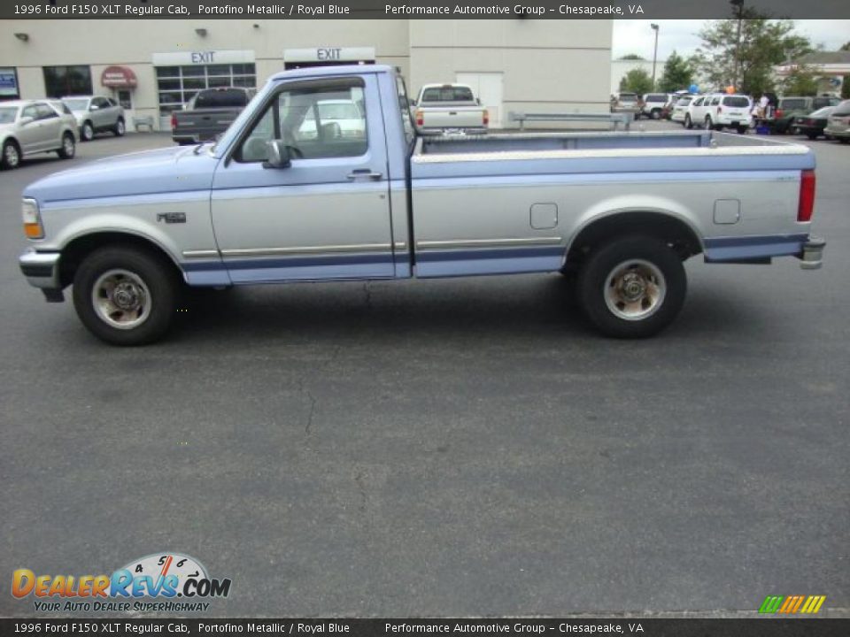 1996 Ford F150 XLT Regular Cab Portofino Metallic / Royal Blue Photo #2