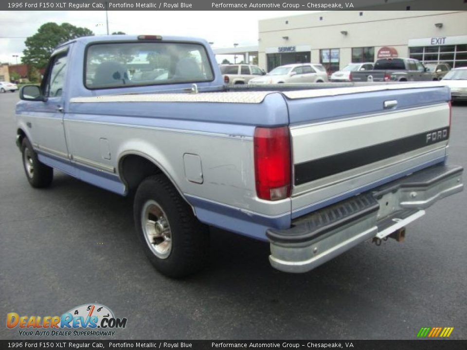 1996 Ford F150 XLT Regular Cab Portofino Metallic / Royal Blue Photo #3