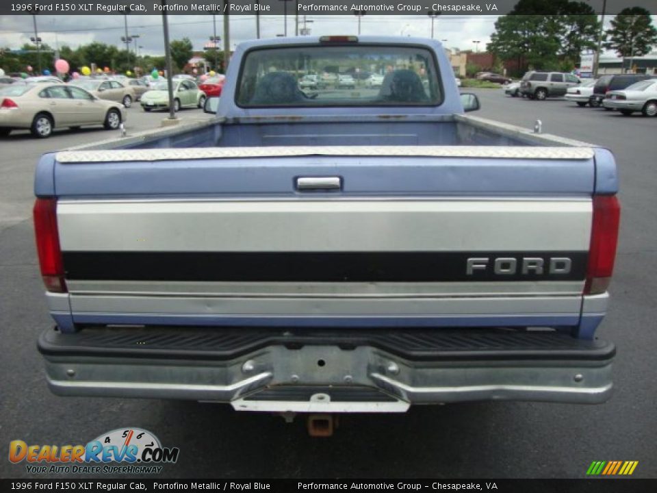 1996 Ford F150 XLT Regular Cab Portofino Metallic / Royal Blue Photo #4