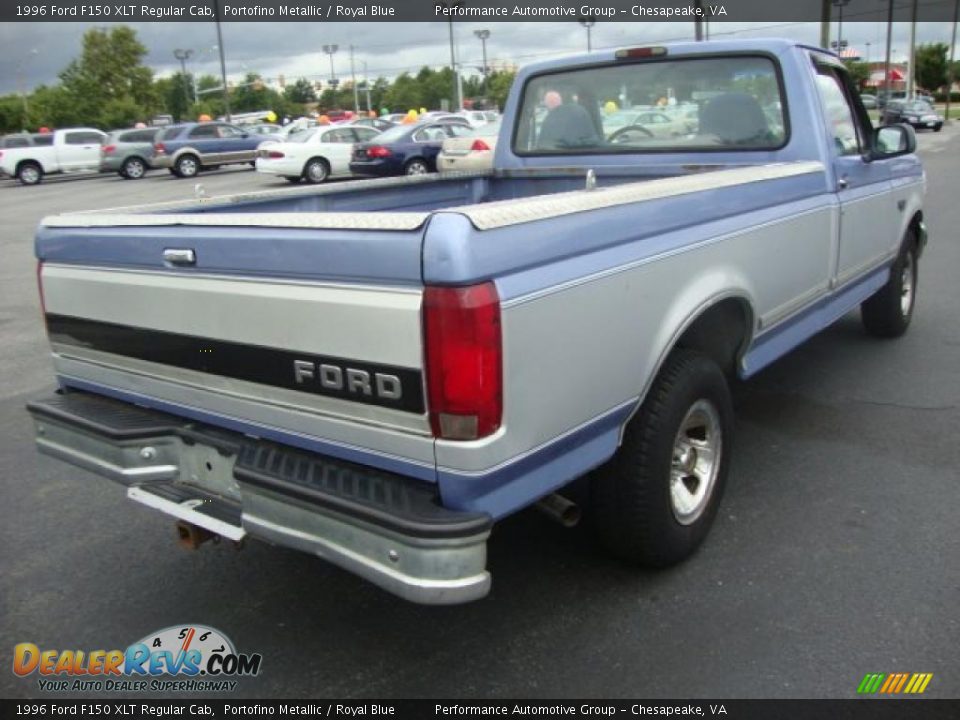 1996 Ford F150 XLT Regular Cab Portofino Metallic / Royal Blue Photo #5