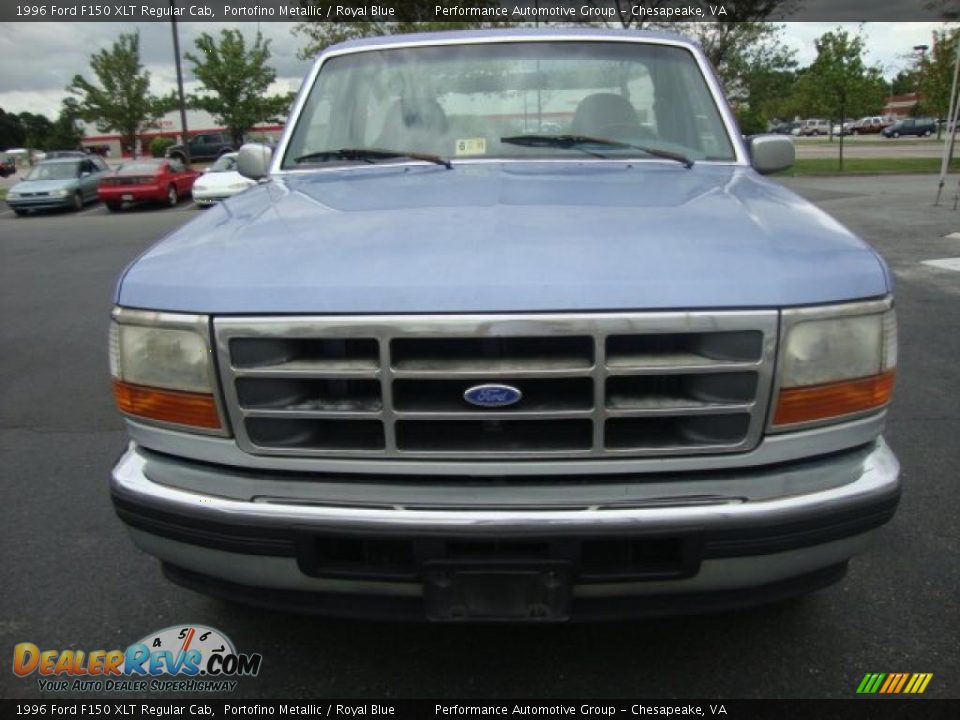 1996 Ford F150 XLT Regular Cab Portofino Metallic / Royal Blue Photo #8