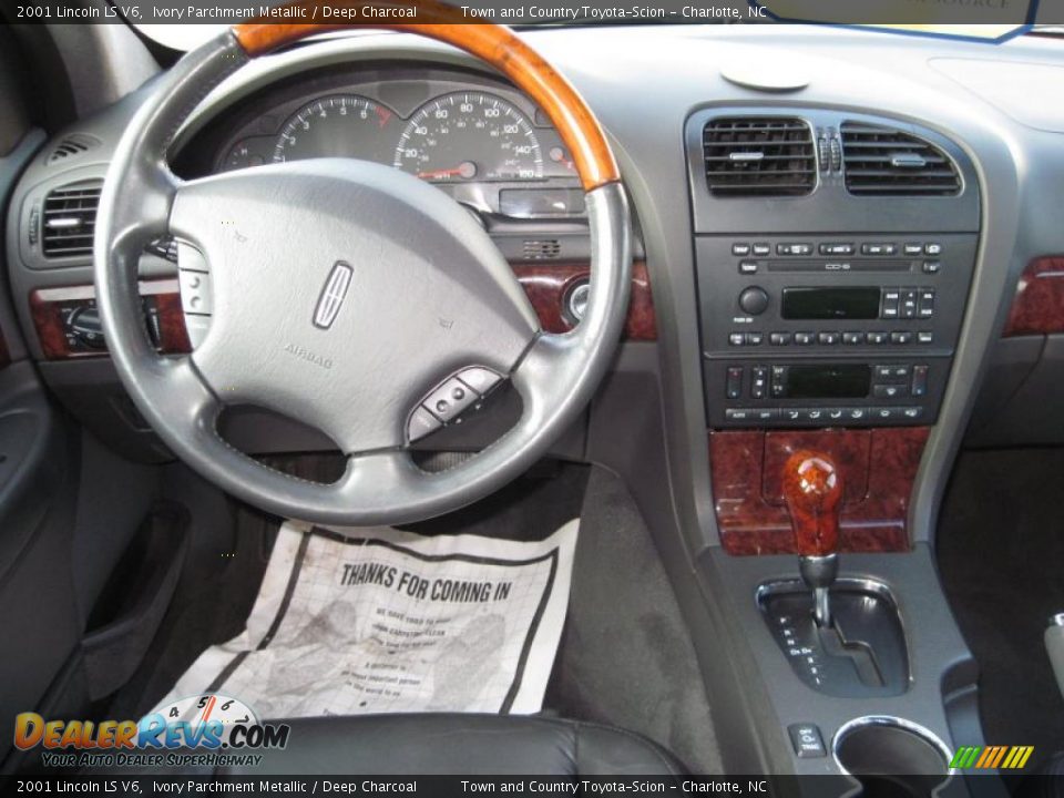 2001 Lincoln LS V6 Ivory Parchment Metallic / Deep Charcoal Photo #7