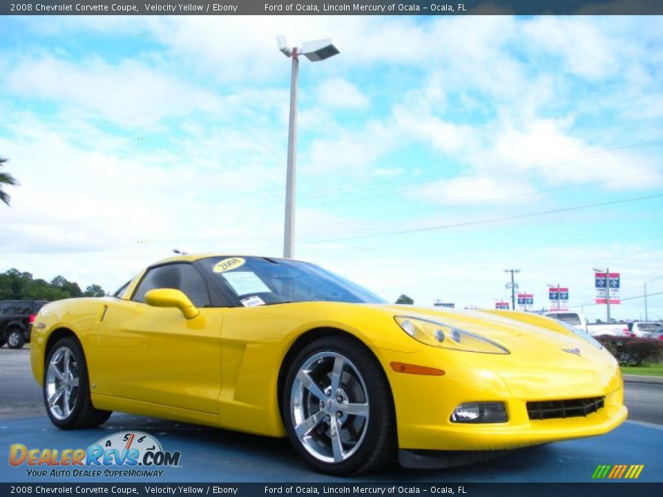2008 Chevrolet Corvette Coupe Velocity Yellow / Ebony Photo #7
