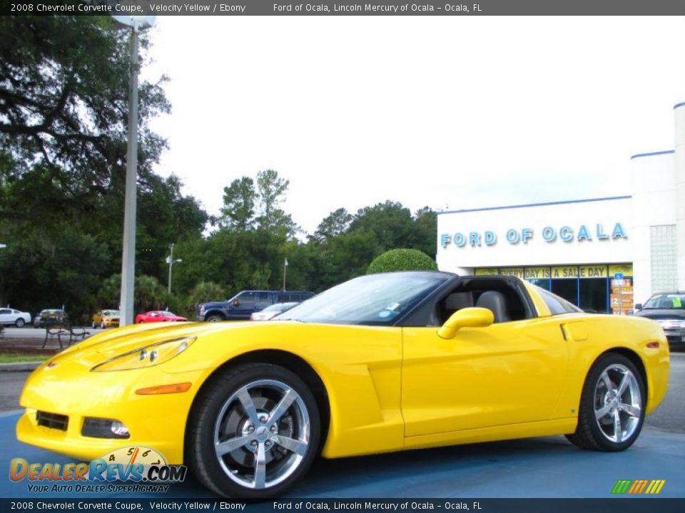 2008 Chevrolet Corvette Coupe Velocity Yellow / Ebony Photo #9