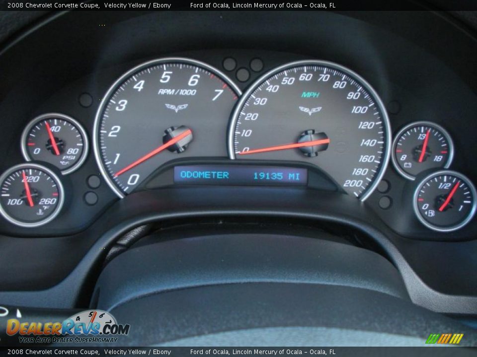 2008 Chevrolet Corvette Coupe Velocity Yellow / Ebony Photo #23
