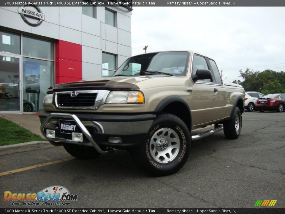 2000 Mazda B-Series Truck B4000 SE Extended Cab 4x4 Harvest Gold Metallic / Tan Photo #1