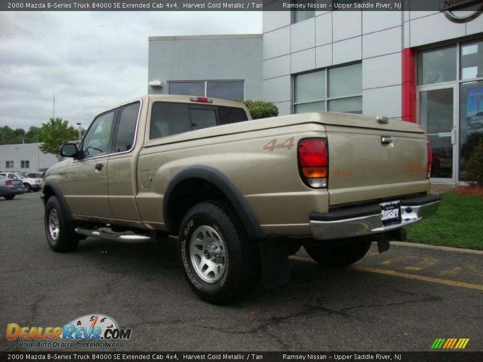 2000 Mazda B-Series Truck B4000 SE Extended Cab 4x4 Harvest Gold Metallic / Tan Photo #4