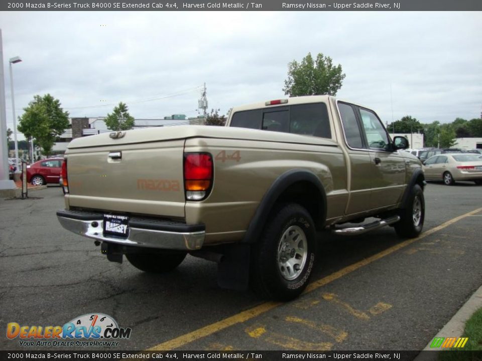 2000 Mazda B-Series Truck B4000 SE Extended Cab 4x4 Harvest Gold Metallic / Tan Photo #6