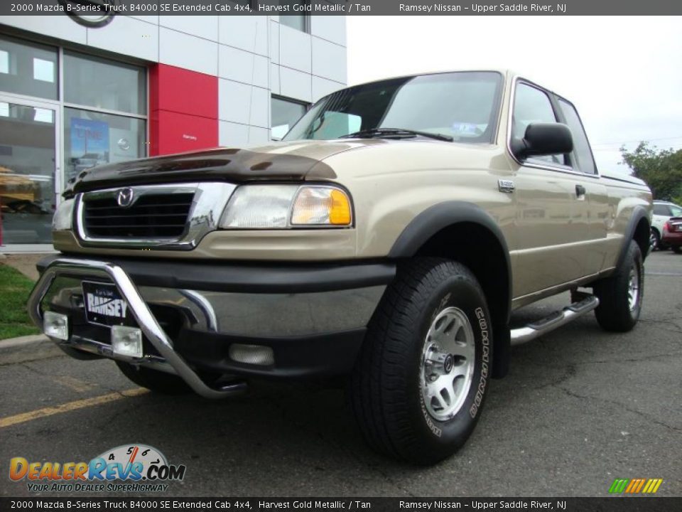 2000 Mazda B-Series Truck B4000 SE Extended Cab 4x4 Harvest Gold Metallic / Tan Photo #10