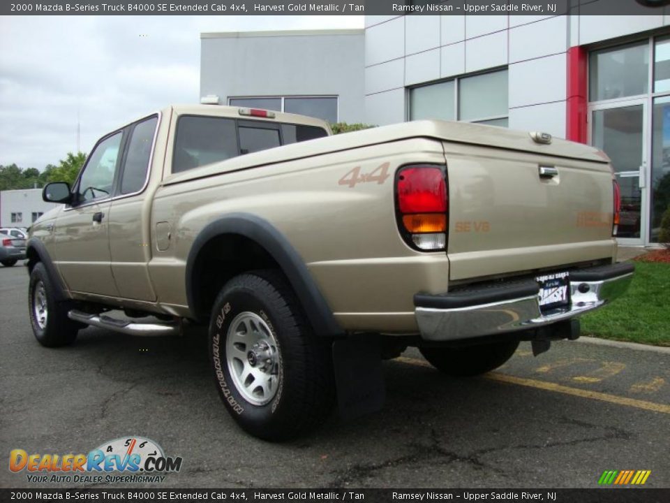 2000 Mazda B-Series Truck B4000 SE Extended Cab 4x4 Harvest Gold Metallic / Tan Photo #13