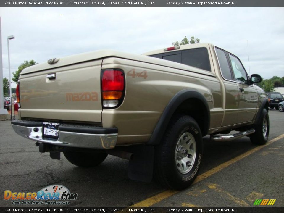 2000 Mazda B-Series Truck B4000 SE Extended Cab 4x4 Harvest Gold Metallic / Tan Photo #15