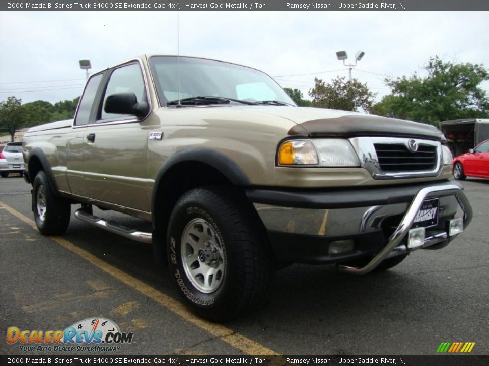 2000 Mazda B-Series Truck B4000 SE Extended Cab 4x4 Harvest Gold Metallic / Tan Photo #18