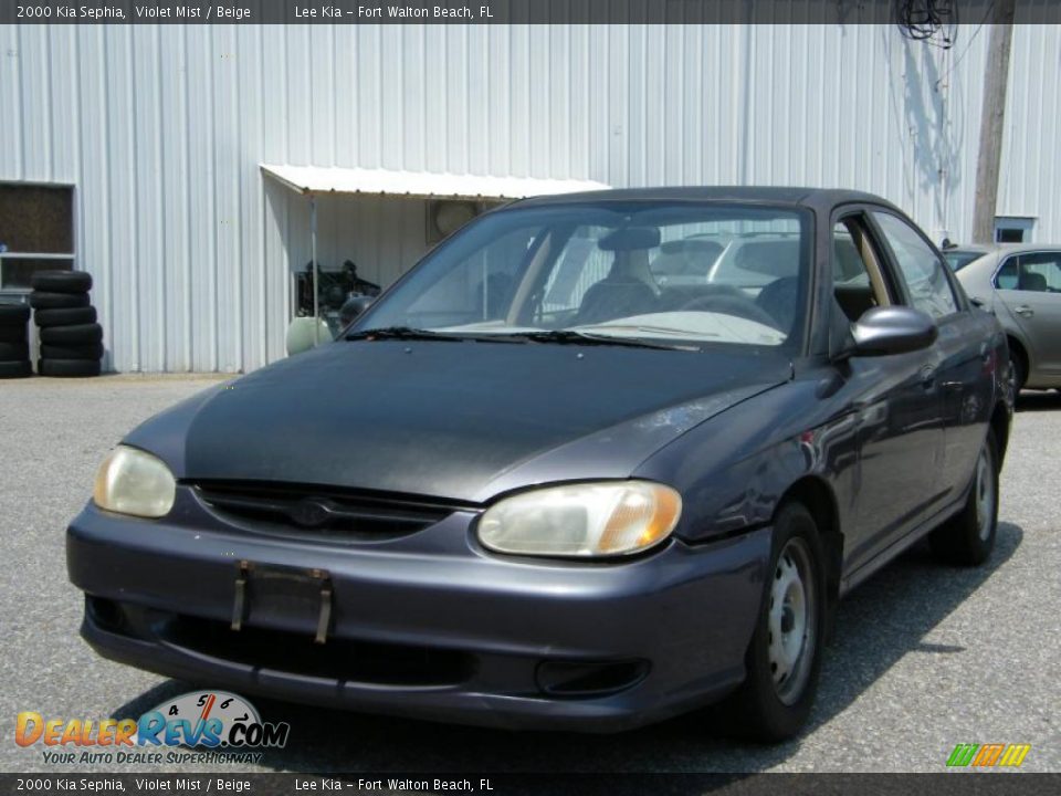 2000 Kia Sephia Violet Mist / Beige Photo #1
