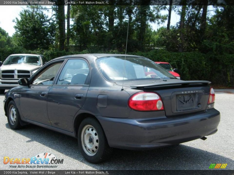 2000 Kia Sephia Violet Mist / Beige Photo #3