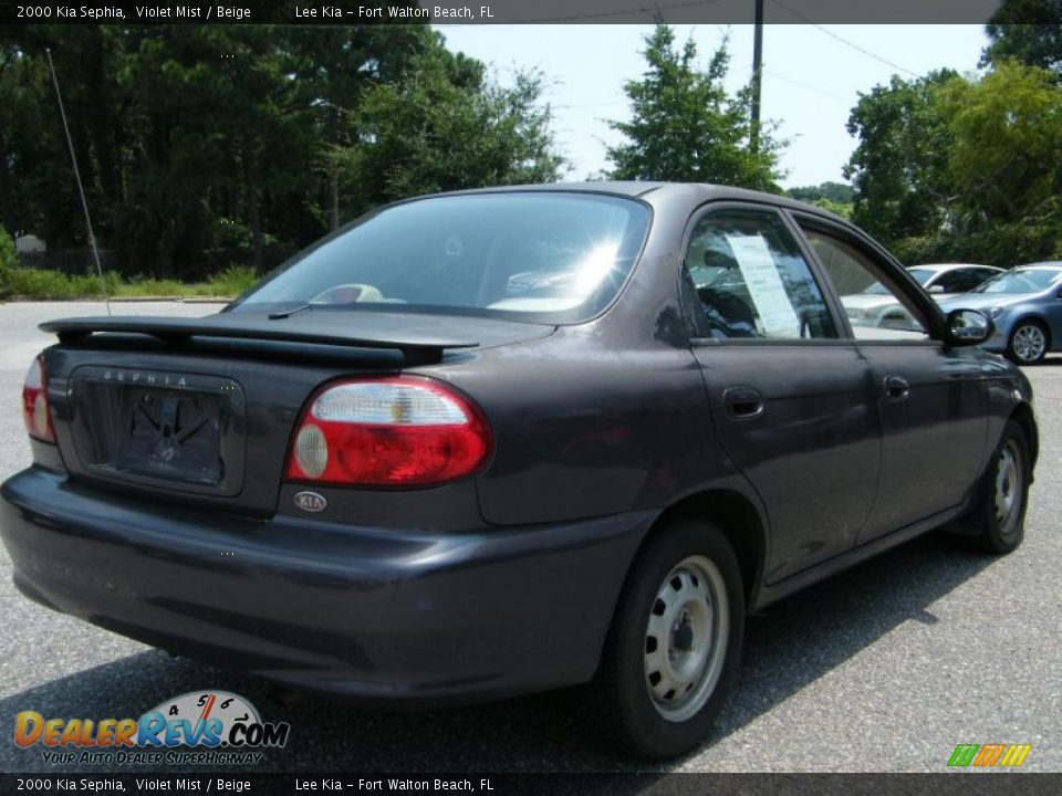 2000 Kia Sephia Violet Mist / Beige Photo #5