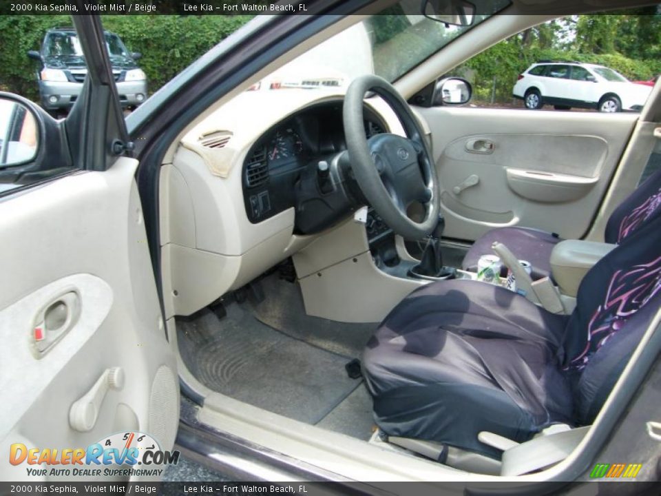 2000 Kia Sephia Violet Mist / Beige Photo #11