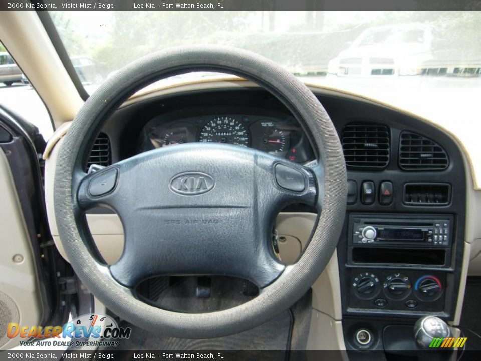 2000 Kia Sephia Violet Mist / Beige Photo #13