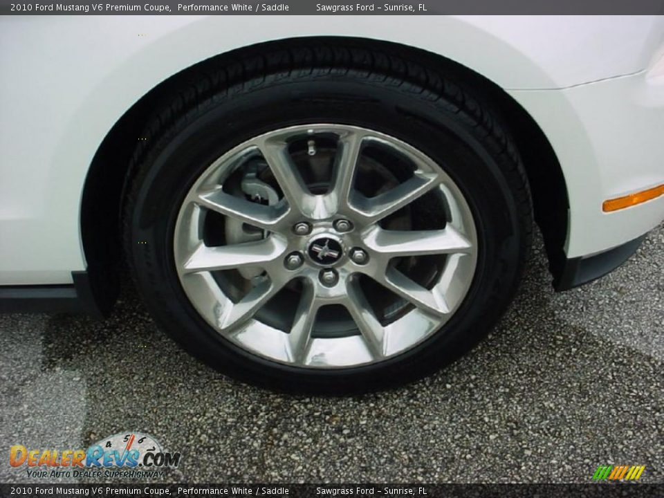 2010 Ford Mustang V6 Premium Coupe Performance White / Saddle Photo #3