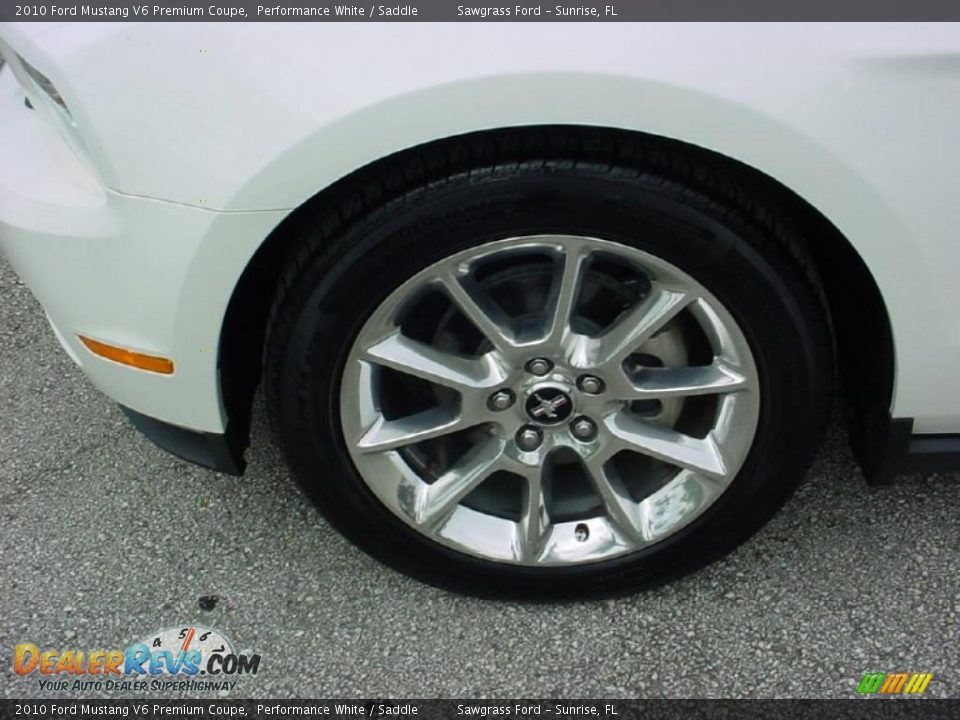 2010 Ford Mustang V6 Premium Coupe Performance White / Saddle Photo #10