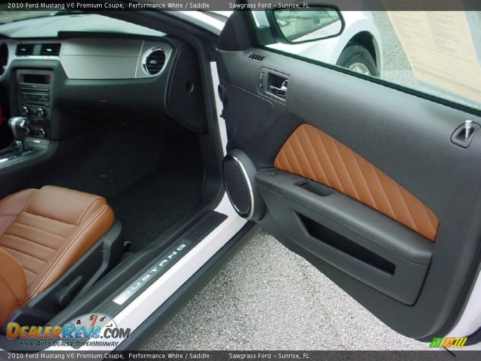 2010 Ford Mustang V6 Premium Coupe Performance White / Saddle Photo #18