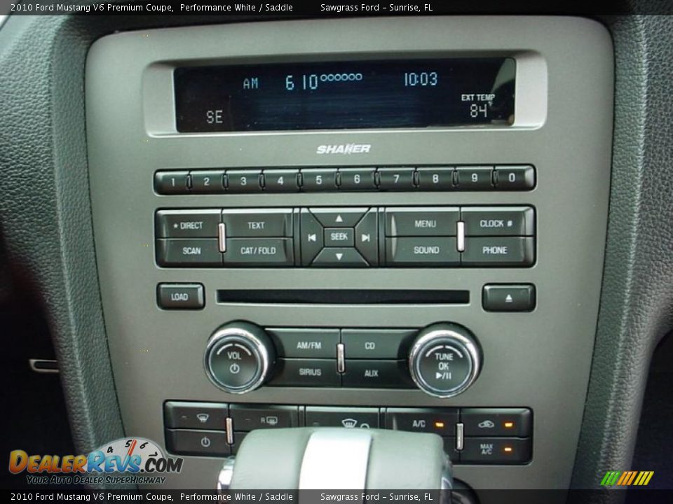2010 Ford Mustang V6 Premium Coupe Performance White / Saddle Photo #21