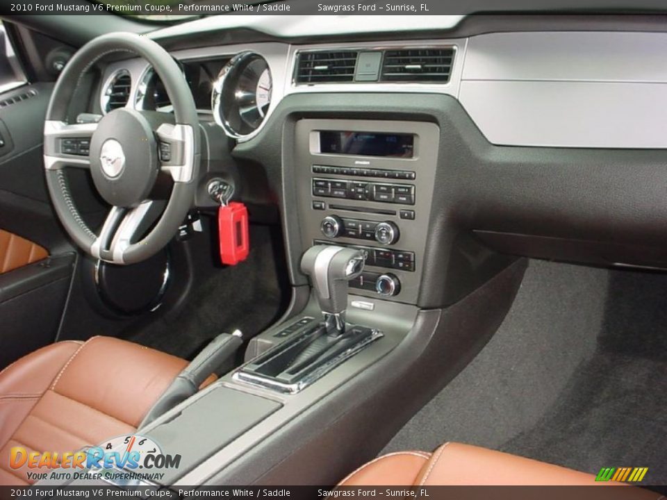 2010 Ford Mustang V6 Premium Coupe Performance White / Saddle Photo #22