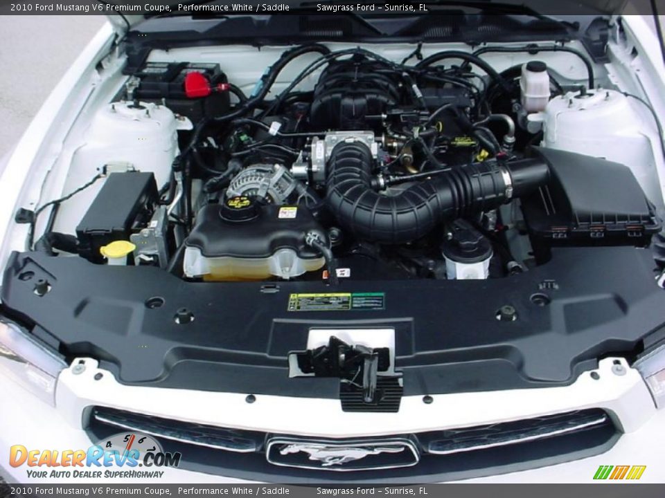 2010 Ford Mustang V6 Premium Coupe Performance White / Saddle Photo #23