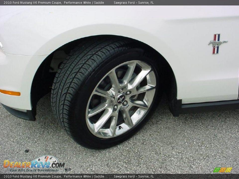 2010 Ford Mustang V6 Premium Coupe Performance White / Saddle Photo #25