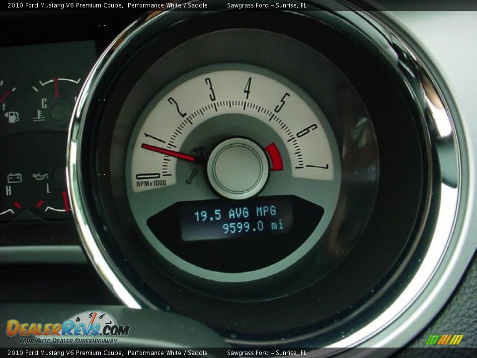 2010 Ford Mustang V6 Premium Coupe Performance White / Saddle Photo #26