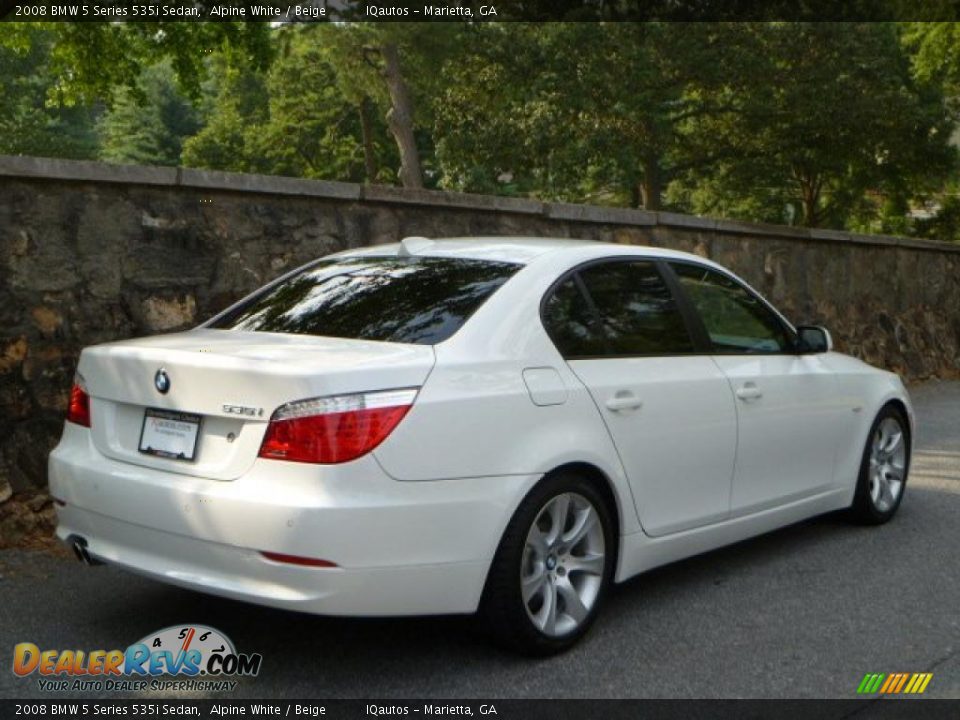 2008 BMW 5 Series 535i Sedan Alpine White / Beige Photo #3