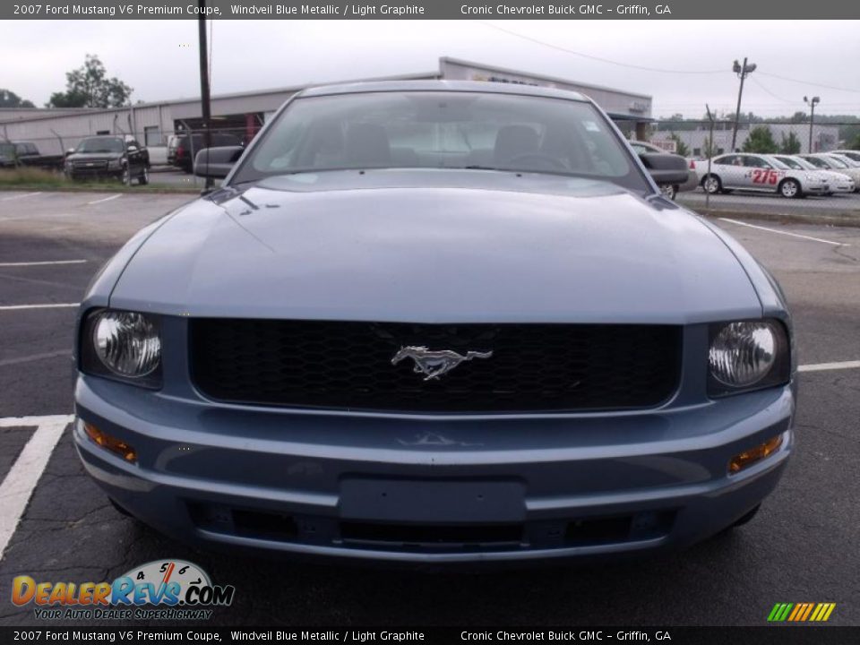 2007 Ford Mustang V6 Premium Coupe Windveil Blue Metallic / Light Graphite Photo #2