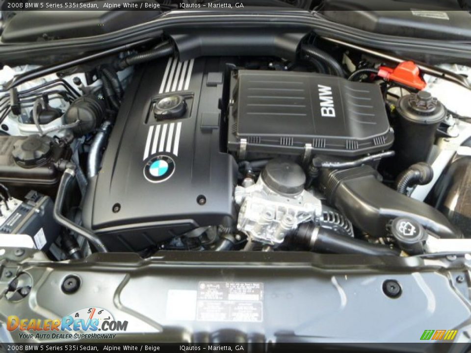 2008 BMW 5 Series 535i Sedan Alpine White / Beige Photo #4