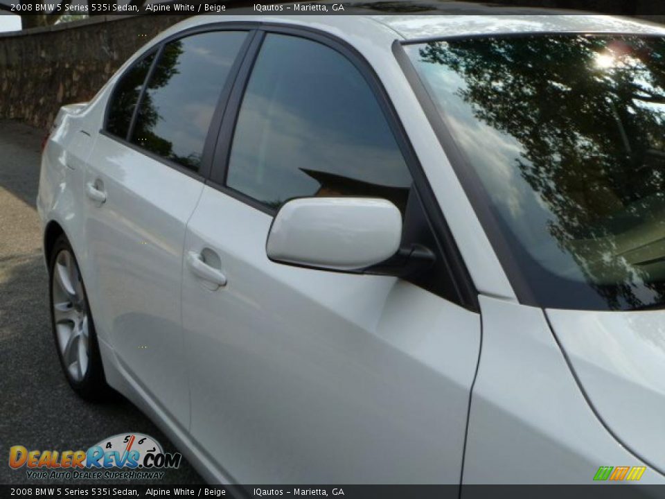 2008 BMW 5 Series 535i Sedan Alpine White / Beige Photo #11