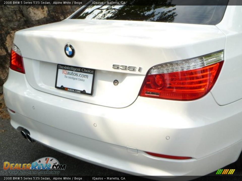 2008 BMW 5 Series 535i Sedan Alpine White / Beige Photo #13