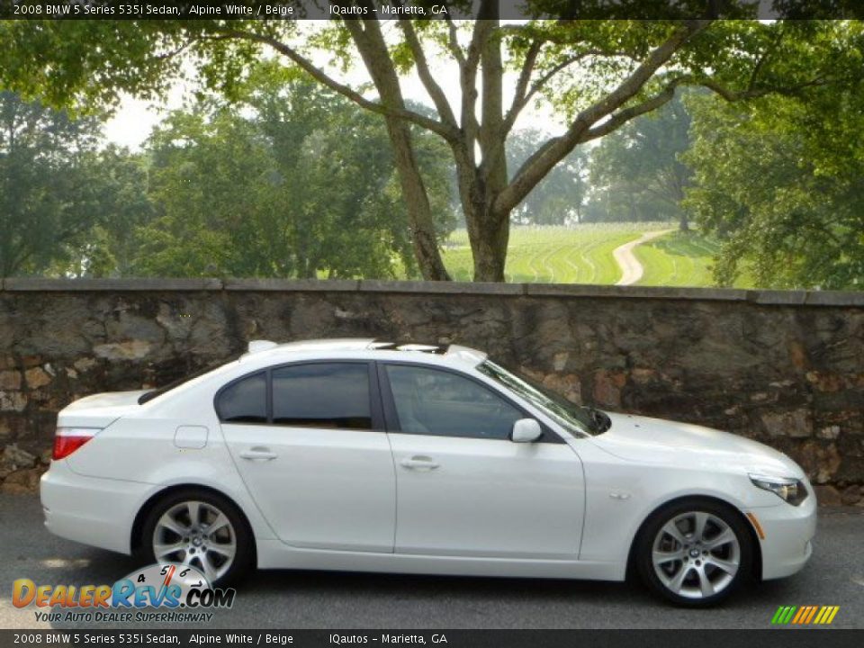 2008 BMW 5 Series 535i Sedan Alpine White / Beige Photo #15