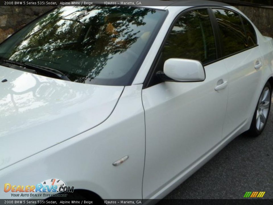 2008 BMW 5 Series 535i Sedan Alpine White / Beige Photo #17
