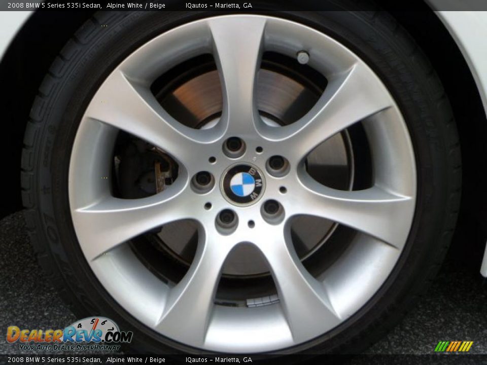 2008 BMW 5 Series 535i Sedan Alpine White / Beige Photo #19