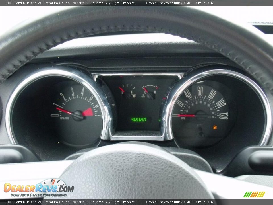 2007 Ford Mustang V6 Premium Coupe Windveil Blue Metallic / Light Graphite Photo #17
