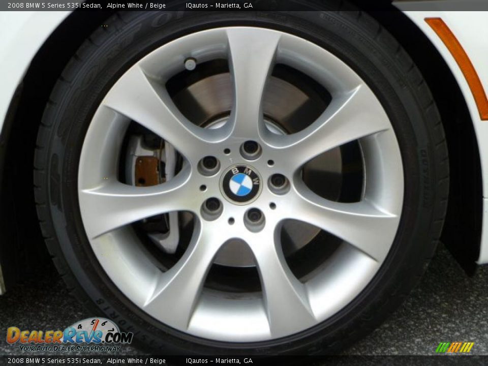 2008 BMW 5 Series 535i Sedan Alpine White / Beige Photo #20