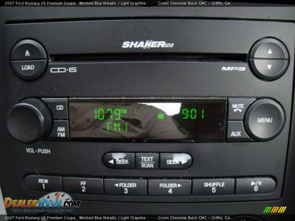 2007 Ford Mustang V6 Premium Coupe Windveil Blue Metallic / Light Graphite Photo #18
