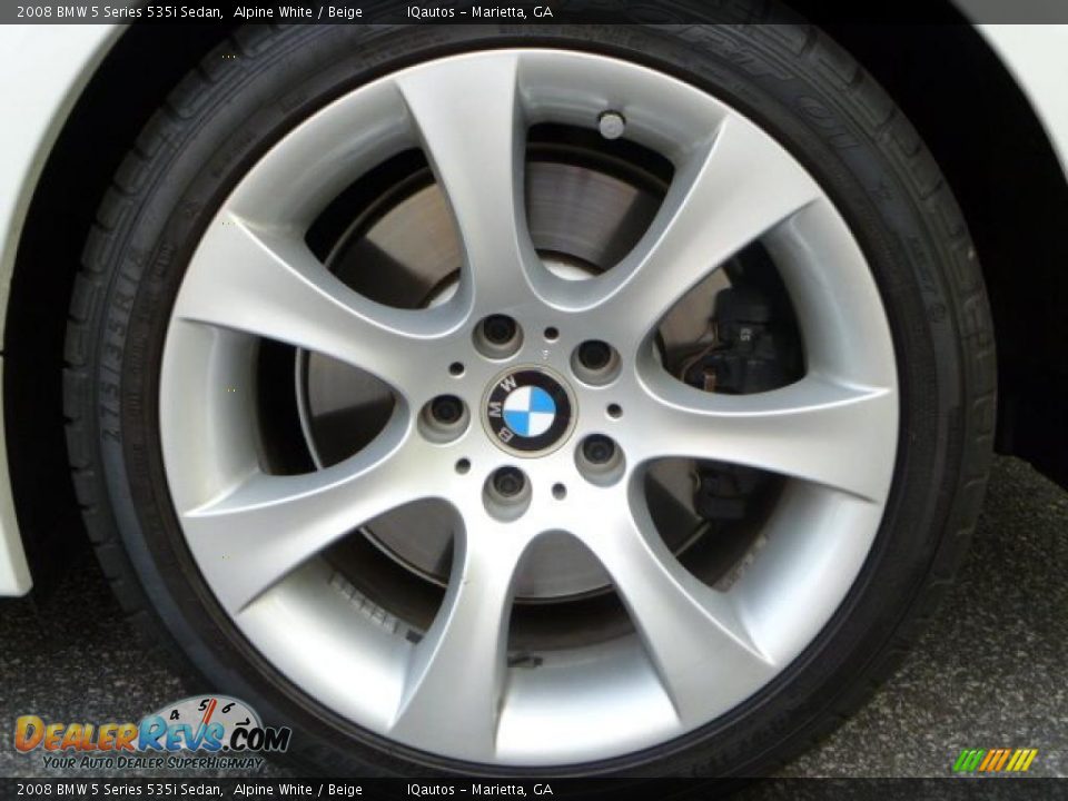 2008 BMW 5 Series 535i Sedan Alpine White / Beige Photo #21