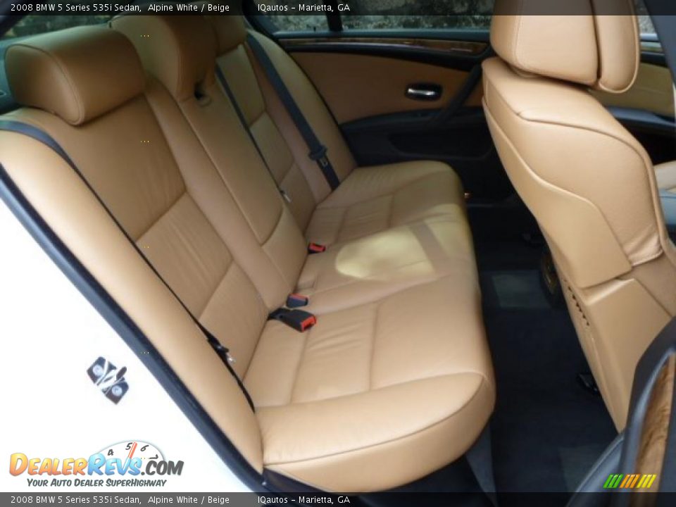 2008 BMW 5 Series 535i Sedan Alpine White / Beige Photo #23