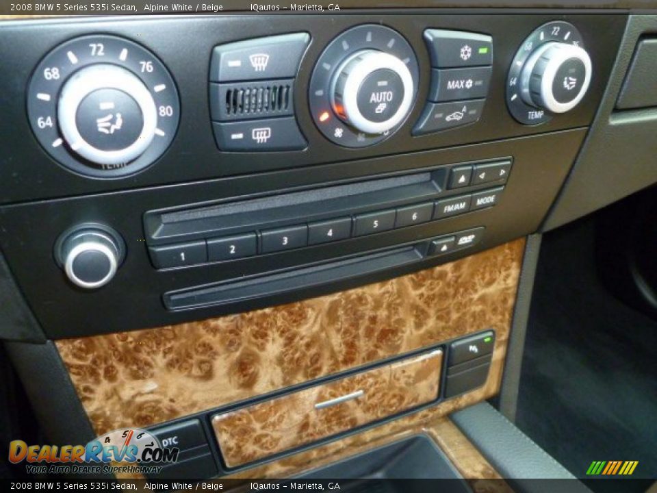 2008 BMW 5 Series 535i Sedan Alpine White / Beige Photo #28