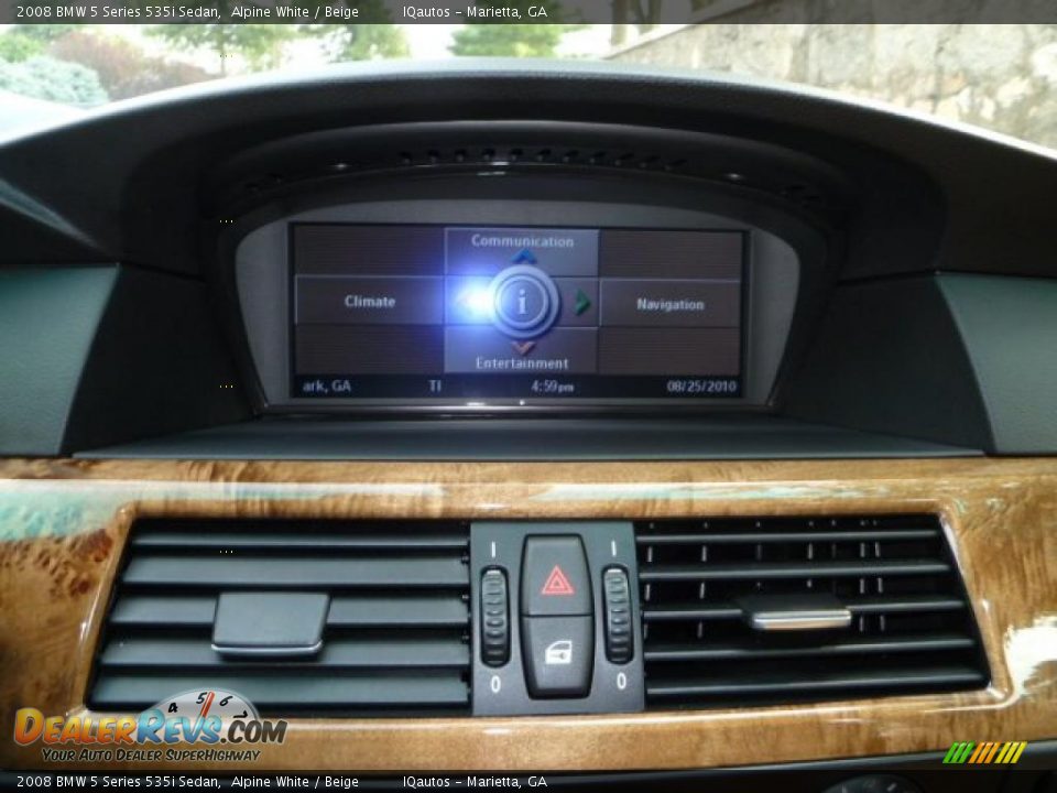 2008 BMW 5 Series 535i Sedan Alpine White / Beige Photo #29