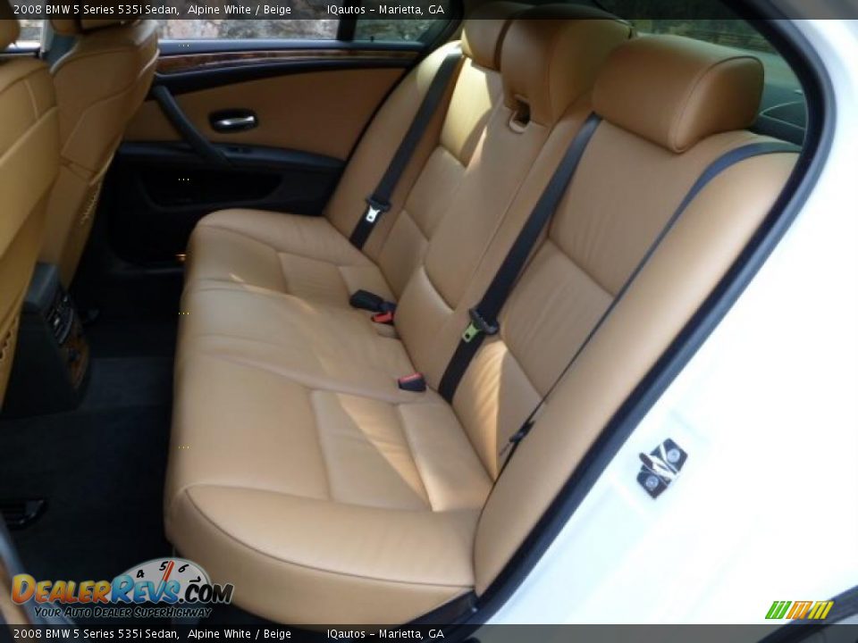 2008 BMW 5 Series 535i Sedan Alpine White / Beige Photo #32
